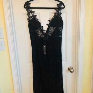 Black lace dress